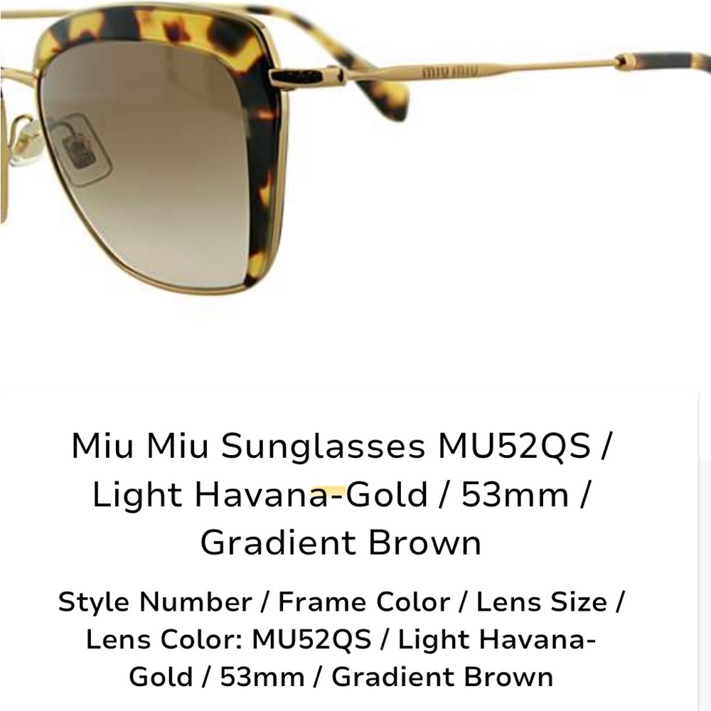 BNIB miu miu butterfly tortoiseshell sunglasses - Picture 12 of 12
